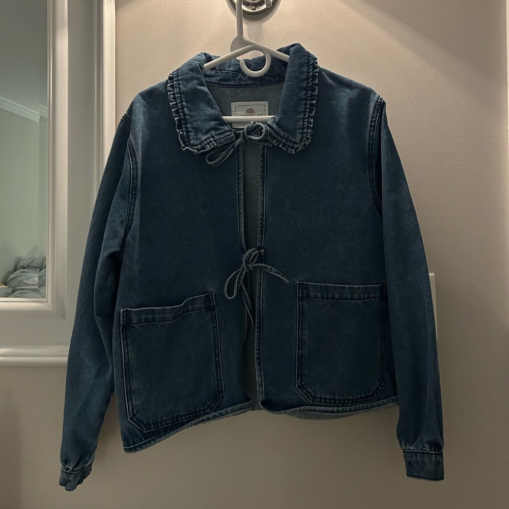 Denim Tie Jacket - image 1